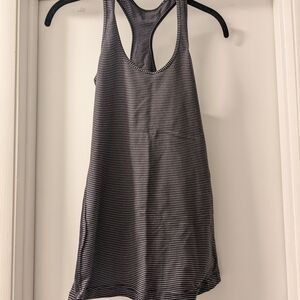Lululemon Black and Gray Striped Women's Tank Top